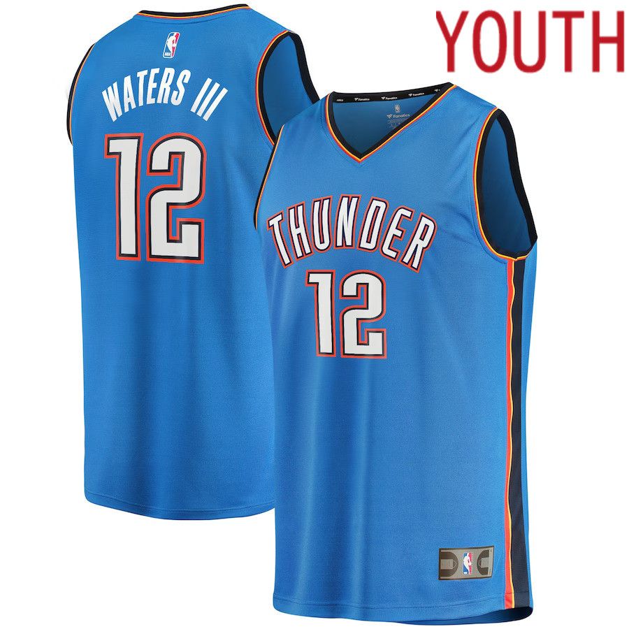 Youth Oklahoma City Thunder #12 Lindy Waters III Fanatics Branded Blue Fast Break Player NBA Jersey->youth nba jersey->Youth Jersey